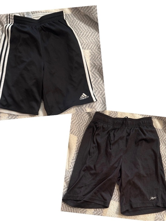 adidas Other - Adidas & Reebok  Set of 2 Black Shorts with White Stripe Accent -  Athletic